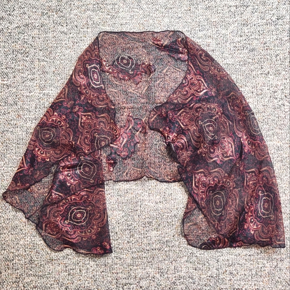 Bloomingdale's Medallion Sheer Asymmetric Silk Scarf
